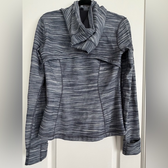Lululemon Hooded Define Jacket Nulu Mini Space Dye Herringbone Heathered Size 10 - Picture 3 of 9